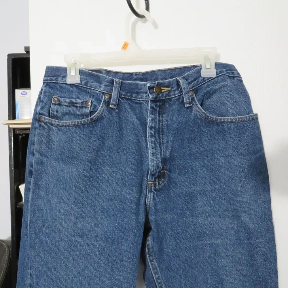 Wrangler Blue Jeans Mens Regular Fit 33x32 Medium Wash Straight Leg Casual